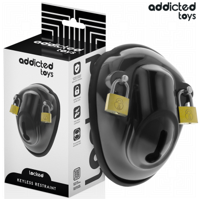 ADDICTED TOYS LOCKED - GAIOLA DE CONTENÃÃO SEM CHAVE PARA PÉNIS 11,5 CM - D-242961 - Dona Pimenta