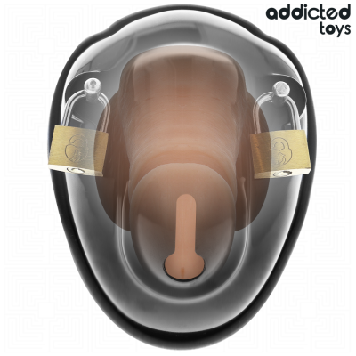 ADDICTED TOYS LOCKED - GAIOLA DE CONTENÃÃO SEM CHAVE PARA PÉNIS 11,5 CM - D-242961 - Dona Pimenta