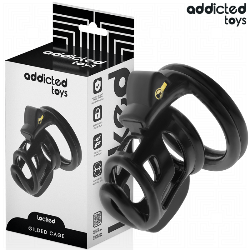 ADDICTED TOYS LOCKED - GAIOLA GILDEN GAIOLA PARA PÉNIS 8,5 CM - D-242958 - Dona Pimenta ADDICTED TOYS LOCKED - GAIOLA GILDEN GAIOLA PARA PÉNIS 8,5 CM - D-242958 - Dona Pimenta