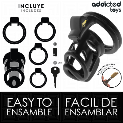 ADDICTED TOYS LOCKED - GAIOLA GILDEN GAIOLA PARA PÉNIS 8,5 CM - D-242958 - Dona Pimenta