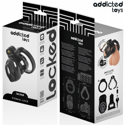 ADDICTED TOYS LOCKED - GAIOLA PARA PÉNIS COM TRAVA ETERNA 9 CM - D-242959 - Dona Pimenta