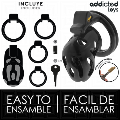 ADDICTED TOYS LOCKED - GAIOLA DE PÉNIS CRYPT SELADA 8 CM - D-242964 - Dona Pimenta