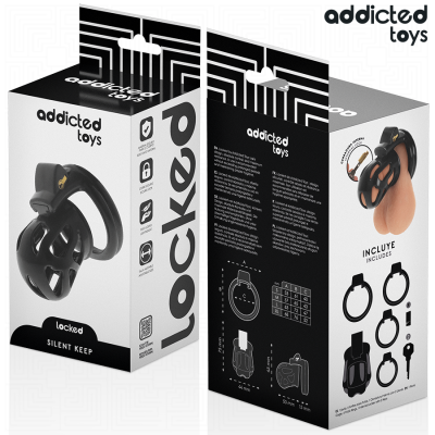 ADDICTED TOYS LOCKED - GAIOLA PARA PÉNIS SILENT KEEP 7,5 CM - D-242966 - Dona Pimenta