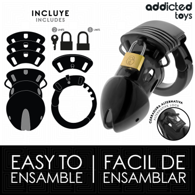 ADDICTED TOYS LOCKED - GAIOLA PARA PÉNIS CHASTITY DEPHHS 7,5 CM - D-242967 - Dona Pimenta