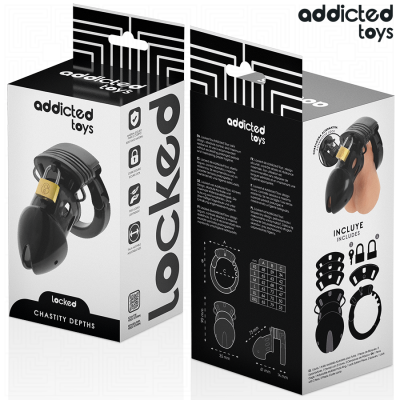 ADDICTED TOYS LOCKED - GAIOLA PARA PÉNIS CHASTITY DEPHHS 7,5 CM - D-242967 - Dona Pimenta