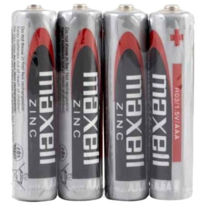 MAXELL - PILHA SALINA MANGANESO AAA R03 RETRÃTIL*4 - D-244022 - Dona Pimenta