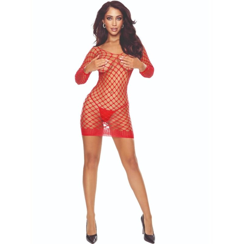 PASSION - BS108 BODYSTOCKING GRID VERMELHO - D-243948 - Dona Pimenta PASSION - BS108 BODYSTOCKING GRID VERMELHO - D-243948 - Dona Pimenta