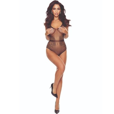 PASSION - BS115 BLACK GRID BODYSTOCKING - D-243968 - Dona Pimenta