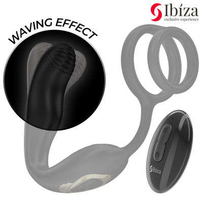 IBIZA - PLUG ANAL GIRATÃRIO COM CONTROLE REMOTO WIGGLE COM VIBRAÇÃO PERINEAL E ANÉIS PARA AUMENTO DO PÉNIS - D-242821 - Dona Pim