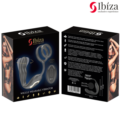 IBIZA - PLUG ANAL GIRATÃRIO COM CONTROLE REMOTO WIGGLE COM VIBRAÇÃO PERINEAL E ANÉIS PARA AUMENTO DO PÉNIS - D-242821 - Dona Pim