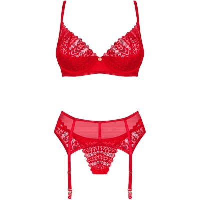 OBSESSIVE - INGRIDIA TRÊS PEÇAS VERMELHO XS/S - D-236668 - Dona Pimenta