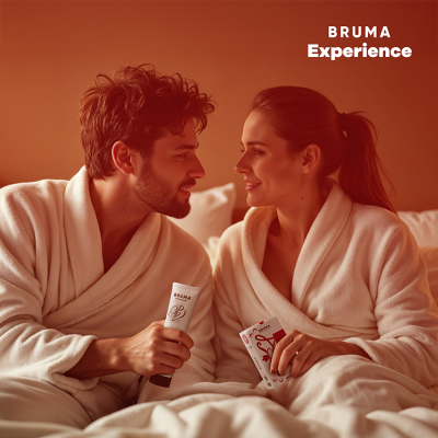BRUMA XPERIENCE - KIT DE TENTAÇÃO VIBRO-ORGÃSMICA DE MORANGO DOCE - D-243620 - Dona Pimenta