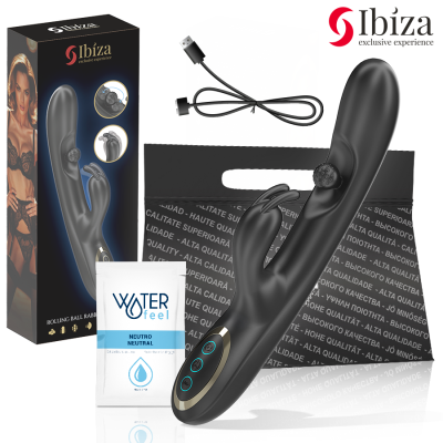 IBIZA - PODEROSO VIBRADOR RABBIT COM PÃROLA ROLANTE MASSAGEADORA - D-242824 - Dona Pimenta