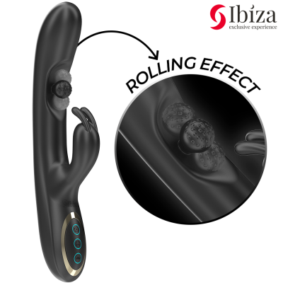 IBIZA - PODEROSO VIBRADOR RABBIT COM PÃROLA ROLANTE MASSAGEADORA - D-242824 - Dona Pimenta