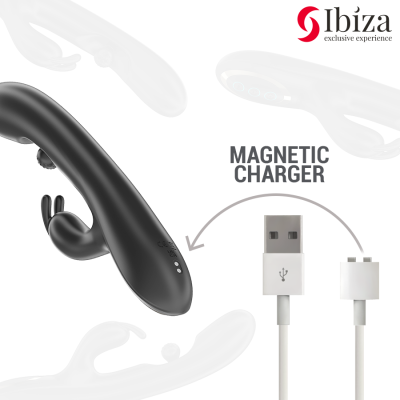 IBIZA - PODEROSO VIBRADOR RABBIT COM PÃROLA ROLANTE MASSAGEADORA - D-242824 - Dona Pimenta