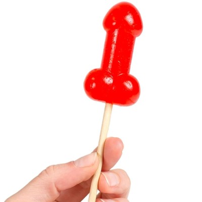 SECRETPLAY - PIRULITO DE PÉNIS DE CEREJA COM EFEITO DE CALOR APIMENTADO - D-244008 - Dona Pimenta