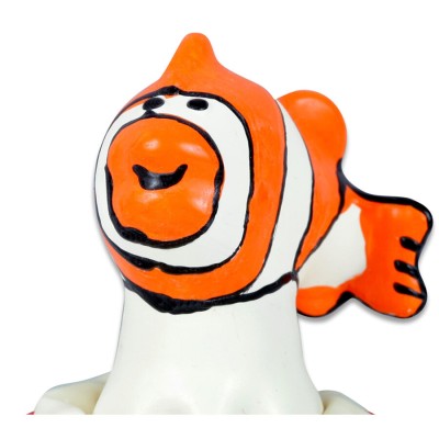 CONDOMERIE - PRESERVATIVOS NOVIDADES PINTADOS À MÃO PEIXE LARANJA - D-243108 - Dona Pimenta