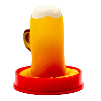 CONDOMERIE - PRESERVATIVOS NOVIDADES PINTADOS Ã MÃO COPO DE CERVEJA - D-243148 - Dona Pimenta