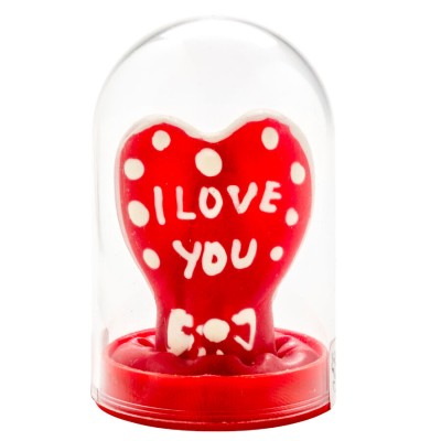 CONDOMERIE - PRESERVATIVOS NOVIDADES PINTADOS Ã MÃO CORAÇÃO - EU TE AMO MODELO 1 - D-243173 - Dona Pimenta