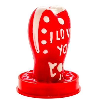 CONDOMERIE - PRESERVATIVOS NOVIDADES PINTADOS Ã MÃO CORAÇÃO - EU TE AMO MODELO 1 - D-243173 - Dona Pimenta