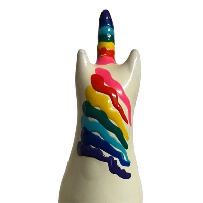 CONDOMERIE - PRESERVATIVOS NOVIDADES PINTADOS Ã MÃO UNICÓRNIO ARCO-ÃRIS - D-243242 - Dona Pimenta