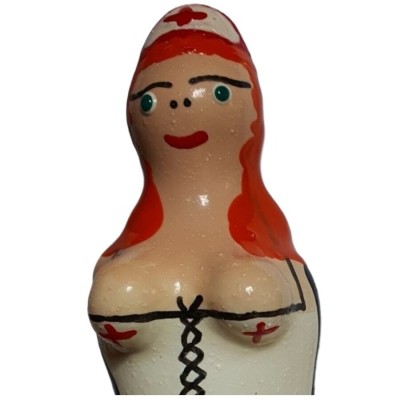 CONDOMERIE - PRESERVATIVOS NOVIDADES PINTADOS À MÃO ENFERMEIRA RUIVA - D-243275 - Dona Pimenta