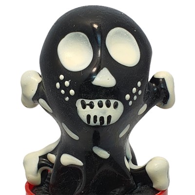 CONDOMERIE - PRESERVATIVOS NOVIDADES PINTADOS À MÃO SKULL BLACK MODELO 2 - D-243286 - Dona Pimenta
