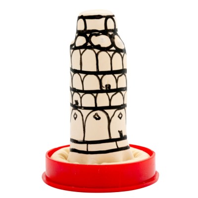 CONDOMERIE - PRESERVATIVOS NOVIDADES PINTADOS Ã MÃO TORRE DE PISA - D-243238 - Dona Pimenta
