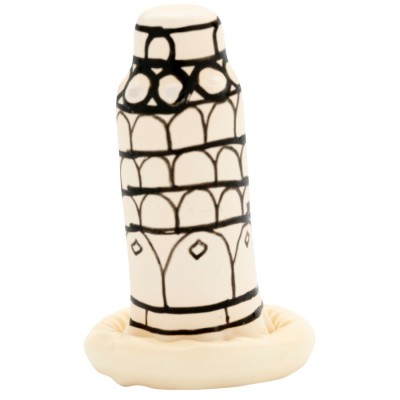 CONDOMERIE - PRESERVATIVOS NOVIDADES PINTADOS Ã MÃO TORRE DE PISA - D-243238 - Dona Pimenta