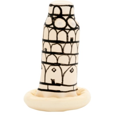 CONDOMERIE - PRESERVATIVOS NOVIDADES PINTADOS Ã MÃO TORRE DE PISA - D-243238 - Dona Pimenta