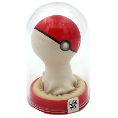 CONDOMERIE - PRESERVATIVOS NOVIDADES PINTADOS Ã MÃO POKEBALL VERMELHO-BRANCO - D-243243 - Dona Pimenta