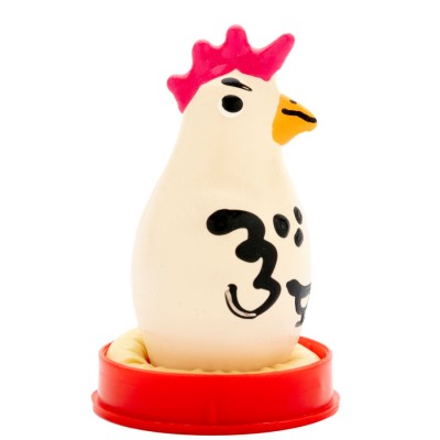 CONDOMERIE - PRESERVATIVOS NOVIDADES PINTADOS Ã MÃO COCKY ROOSTER - D-243248 - Dona Pimenta