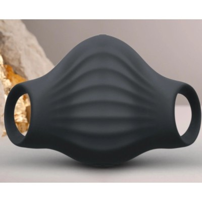 ROCKS-OFF - MASTURBADOR VIBRADOR FLEXÍVEL PALM BLACK - D-244026 - Dona Pimenta