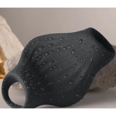 ROCKS-OFF - MASTURBADOR VIBRADOR FLEXÍVEL PALM BLACK - D-244026 - Dona Pimenta