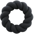 ROCKS-OFF - ANEL MASTURBADOR DE SILICONE PRETO TWIST - D-244043 - Dona Pimenta