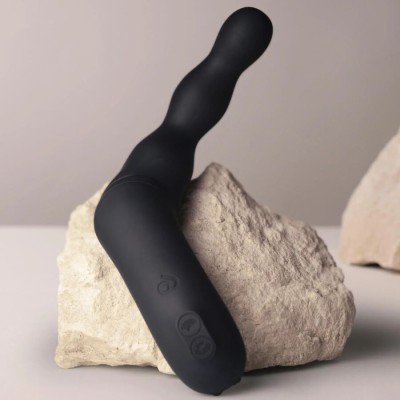 ROCKS-OFF - ADAPTADOR DE VIBRADOR ANAL E DE PRÓSTATA PRETO - D-244028 - Dona Pimenta