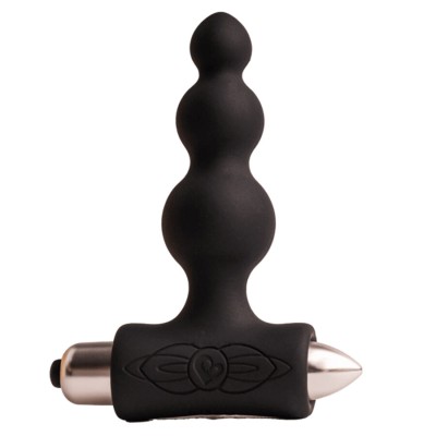 ROCKS-OFF - PETITE SENSATIONS BUBBLES PLUG ANAL VIBRADOR PRETO - D-244054 - Dona Pimenta