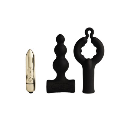 ROCKS-OFF - PETITE SENSATIONS BUBBLES PLUG ANAL VIBRADOR PRETO - D-244054 - Dona Pimenta