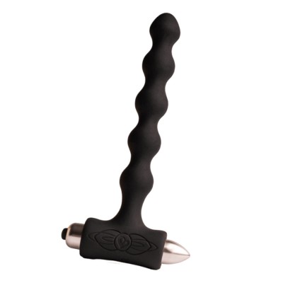 ROCKS-OFF - PETITE SENSATIONS PEARLS PLUG ANAL VIBRADOR PRETO - D-244055 - Dona Pimenta
