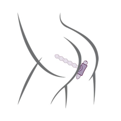 ROCKS-OFF - PETITE SENSATIONS PEARLS PLUG ANAL VIBRADOR PRETO - D-244055 - Dona Pimenta