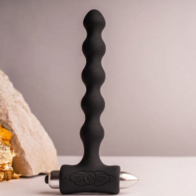 ROCKS-OFF - PETITE SENSATIONS PEARLS PLUG ANAL VIBRADOR PRETO - D-244055 - Dona Pimenta