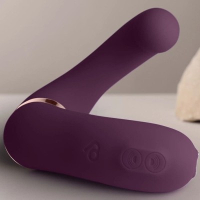 ROCKS-OFF - VIBRADOR DUPLO GEMINI ESTIMULADOR DE CLITÓRIS PONTO G ROXO - D-244029 - Dona Pimenta