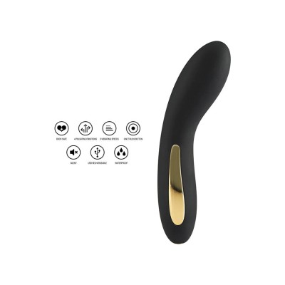 TOYJOY - VIBRADOR PRETO COM LUZ LUMINADA - D-243814 - Dona Pimenta