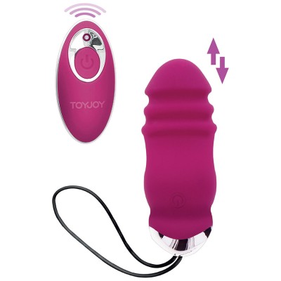 TOYJOY - FELICIDADE SUNN SIDE PARA CIMA E PARA BAIXO VIBRADOR FÚCSIA CONTROLE REMOTO - D-243820 - Dona Pimenta