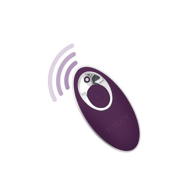 TOYJOY - FELICIDADE KNOCK KNOCK EGGSTAVAGANT VIBRADOR CONTROLE REMOTO ROXO - D-243826 - Dona Pimenta