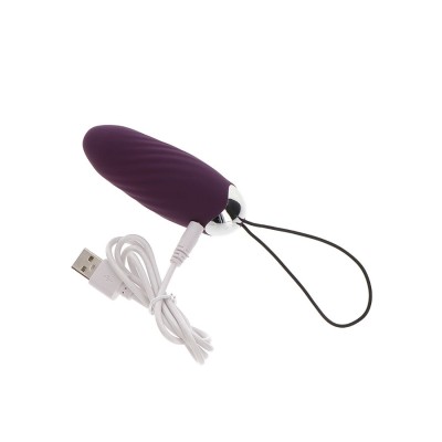 TOYJOY - FELICIDADE KNOCK KNOCK EGGSTAVAGANT VIBRADOR CONTROLE REMOTO ROXO - D-243826 - Dona Pimenta
