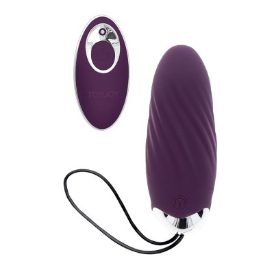 TOYJOY - FELICIDADE KNOCK KNOCK EGGSTAVAGANT VIBRADOR CONTROLE REMOTO ROXO - D-243826 - Dona Pimenta