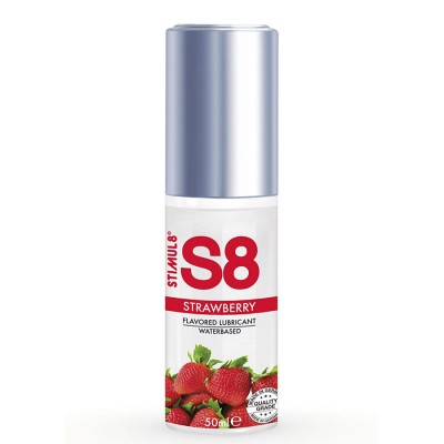 STIMUL8 - LUBRIFICANTE S8 MORANGO 50 ML - D-243717 - Dona Pimenta
