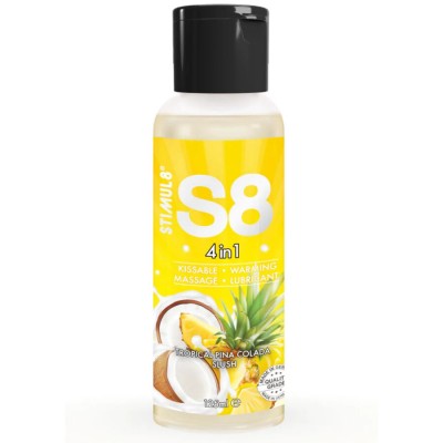STIMUL8 - S8 4 EM 1 PINA COLADA LUBRIFICANTE DE SOBREMESA 125 ML - D-243751 - Dona Pimenta