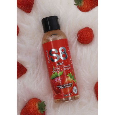 STIMUL8 - S8 LUBRIFICANTE 4 EM 1 DE SOBREMESA DE MORANGO 125 ML - D-243752 - Dona Pimenta